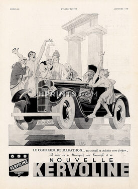 Kervoline 1933 Le Courrier de Marathon, René Vincent Greek, Greece