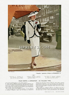 Paquin 1937 Tailleur Zergalba, Photo Seeberger