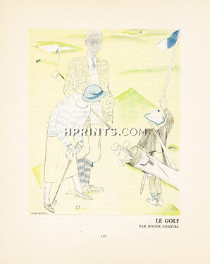 Le Golf, 1923 - Roger Chastel. La Gazette du Bon Ton, n°4