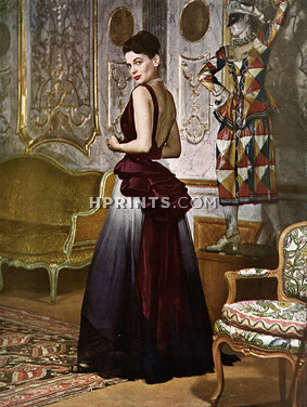 Schiaparelli 1948 Backless Evening Gown