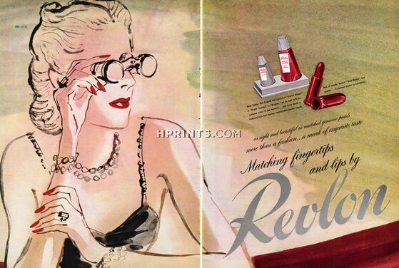 Revlon (Cosmetics) 1944 Lipstick Nail Polish