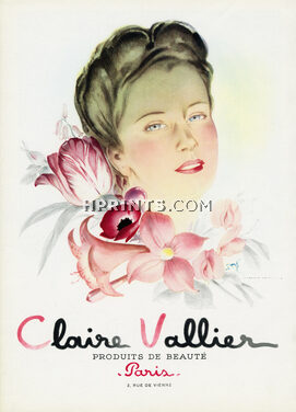 Claire Vallier 1945 Produits de Beauté, Jean Adrien Mercier