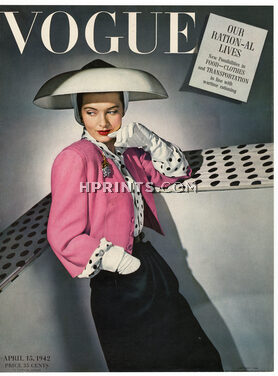 Vogue Cover April 15, 1942 Our Ration-al Lives