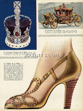 Roger Vivier 1953 Shoe of the Queen Elisabeth, Crown, State Coach