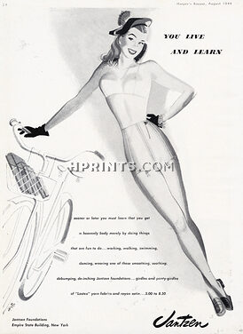 Jantzen (Lingerie) 1944 Girdle, Bicycle, Signed Pete