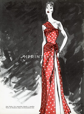 Jean Dessès 1955 Evening Gown, Ducharne, Pierre Mourgue