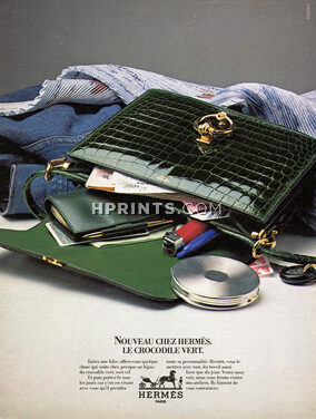 Hermès (Handbags) 1981 Le Crocodile Vert