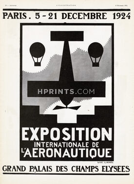 Exposition Aeronautique 1924 Luc Lanel, Exhibition Airplane Airship