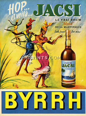 Jacsi 1959 Rhum Martinique, Byrrh, Pierre Okley