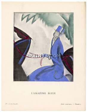 L'Amazone Bleue, 1924 - Charles Loupot. La Gazette du Bon Ton, 1924-1925 n°1 — Planche 5