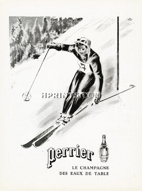 Perrier (Water) 1949 Skiing