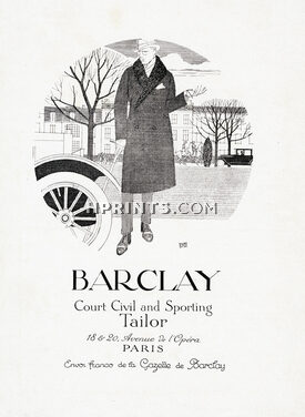 Barclay (Men's Clothing) 1926 Bernard Boutet de Monvel