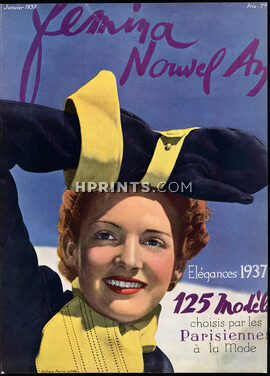 Hermès (Sportswear) 1937 Femina Cover, Mlle Françoise Tollon, Golf Champion, Photo Meerson