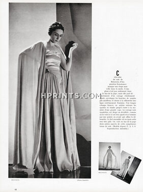 Molyneux 1935 Robe du soir, Photo Lipnitzki