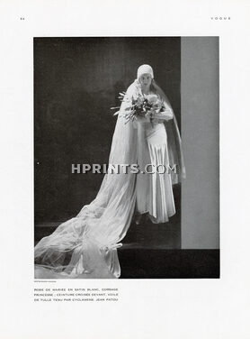 Jean Patou 1929 Robe de mariée, Photo Hoyningen-Huene