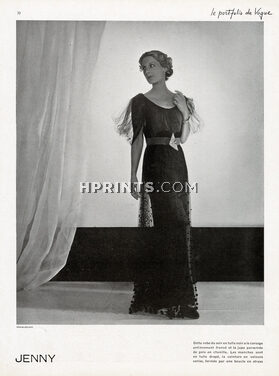 Jenny 1935 Robe du Soir, Photo Vogue-Studio