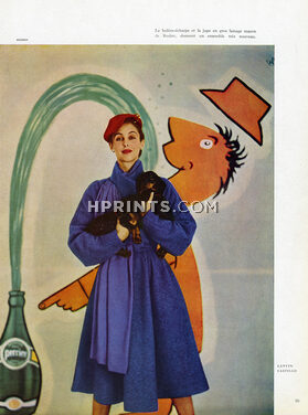 Lanvin Castillo 1951 Poster Art, Savignac, Perrier, Fashion Photography Meerson