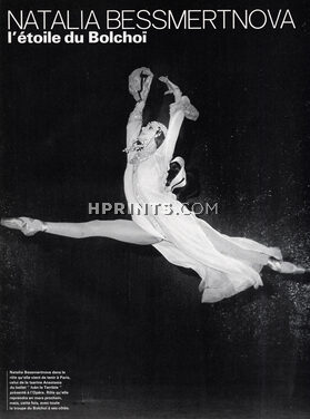 Natalia Bessmertnova 1960 Étoile du Bolchoï Ballet, Photo Lido, 2 pages