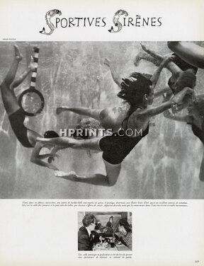 Sportives Sirènes, 1946 - Underwater Basket-ball In Restaurant