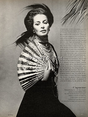 Capucine 1972 Givenchy, Rothschild Ball, Photo Cecil Beaton