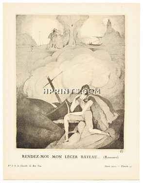 Rendez-moi Mon Léger Bateau... (Romance), 1921 - Charles Martin. La Gazette du Bon Ton, n°8 — Planche 57