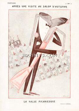 La Valse Picabiesque, 1922 - Moedel The Waltz according to Picabia Style, Kiss, lovers, Dadaism, Salon d'Automne