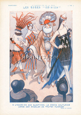 Les Robes "Opinion", 1924 - Armand Vallée Fashion Show, Fashion Satire