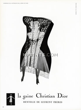 Christian Dior (Lingerie) 1955 Combiné, Dentelles de Leurent Frères, Photo Harry Meerson