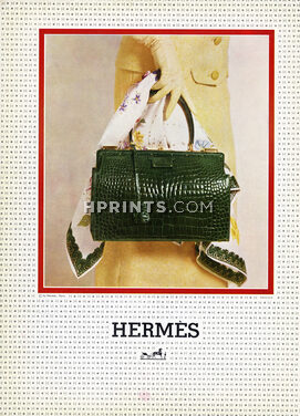 Hermès (Handbags) 1963 Green Crocodile, Scarf