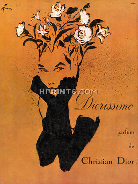 Christian Dior (Perfumes) 1957 Diorissimo, René Gruau