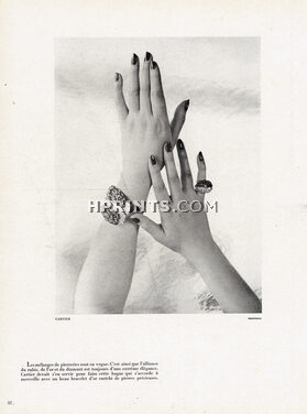Cartier 1947 Bracelet, Bague, rubis, or, diamant, Photo Meerson