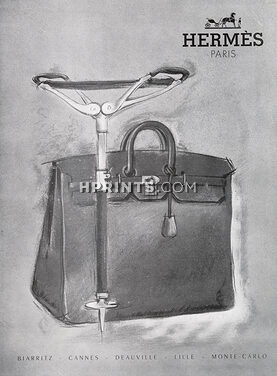 Hermès (Luggage) 1958 Sac de voyage, Canne-siège