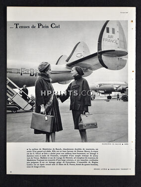 Madeleine de Rauch, Grès 1957 Tenues de plein-ciel, Hermès Luggage, Air France