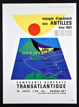 Compagnie Générale Transatlantique 1961 Antilles