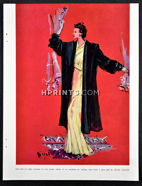 Jean Patou 1937 Evening Gown and Coat, Christian Berard