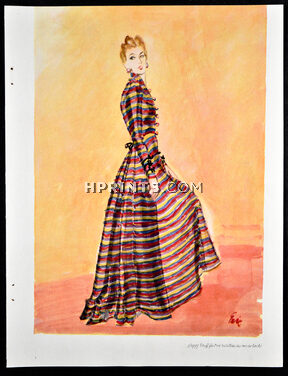 Maggy Rouff 1937 Manteau du soir en broché, Evening Coat, Eric