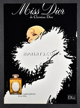 Christian Dior (Perfumes) 1978 René Gruau, Miss Dior