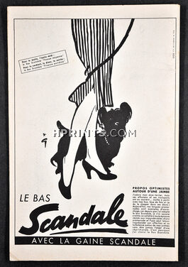 Scandale (Stockings) 1952 René Gruau, Dog