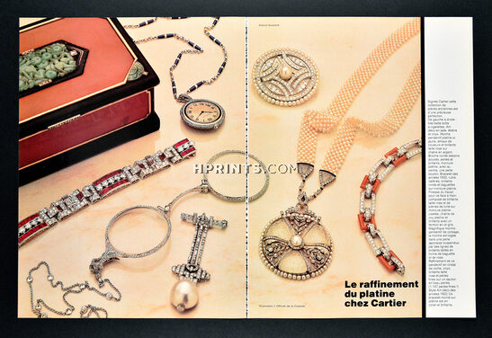 Le raffinement du platine chez Cartier, 1982 - Art Deco Jewels, Photo Antonio Guccione, 4 pages, 4 pages