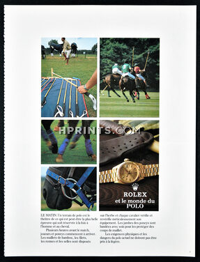 Rolex et le monde du Polo, 1981 - Photos Peter Knapp, 5 pages
