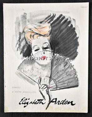 Elizabeth Arden 1945 René Gruau, Vogue Libération