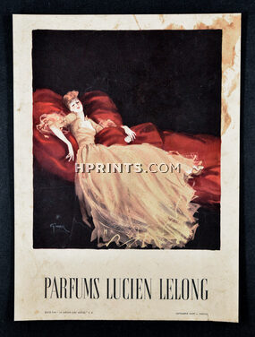 Lucien Lelong (Perfumes) 1945 René Gruau, Vogue Libération