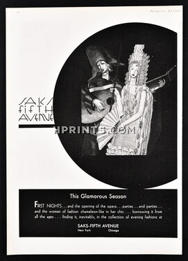 Saks Fifth Avenue 1930 Jean Dupas, The Glamorous Season, Spanish Traditional Costume