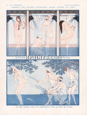 Les Femmes au Bain, 1925 - Joseph Kuhn-Régnier Sexy Classical Antiquity Nudes