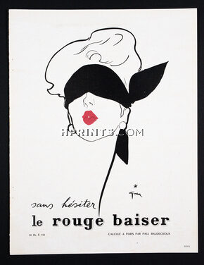 Rouge Baiser 1949 René Gruau (Scarf A), Lipstick