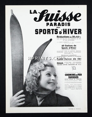 La Suisse 1936 Sports d'hiver, Skier