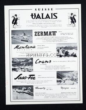 Suisse 1962 Valais, Zermatt, Montana...
