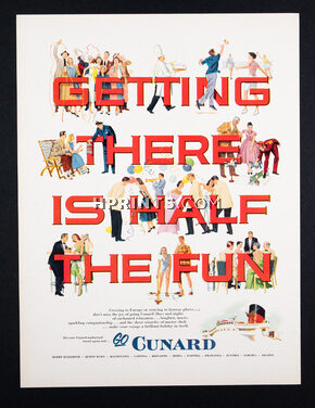 Cunard Line (Ship Company) 1953 Getting There Is Half The Fun