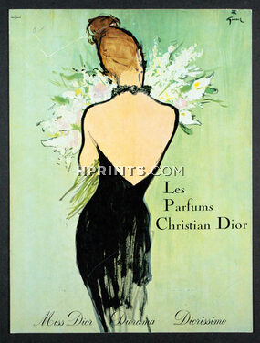 Christian Dior (Perfumes) 1961 René Gruau, Les Parfums Miss Dior, Diorama, Diorissimo