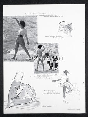 René Gruau 1946 This is Cannes. Paris designs for the seaside. Hermès, Jean Moral